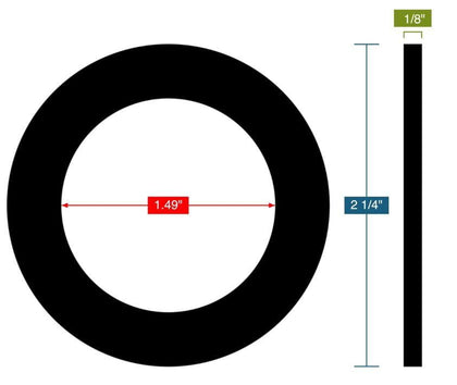 Revology 51901 - Revology Fuel Filler Cap Gasket for 1964.5-1966 Mustang