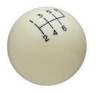 Speed Dawg SK503-RE-6RUR - Speed Dawg 12 mm. x 1.75 in. Ivory 6-Speed Shift Knob
