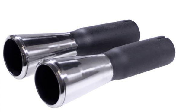 Scott Drake C5ZZ-5255-FF - Scott Drake 1965-1966 Mustang GT Trumpet Style Universal Exhaust Tips