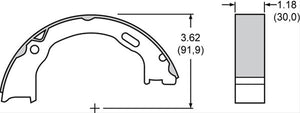 Wilwood 150-6244K - Wilwood Power Sports Dynalite Pro Parking Brake Shoes